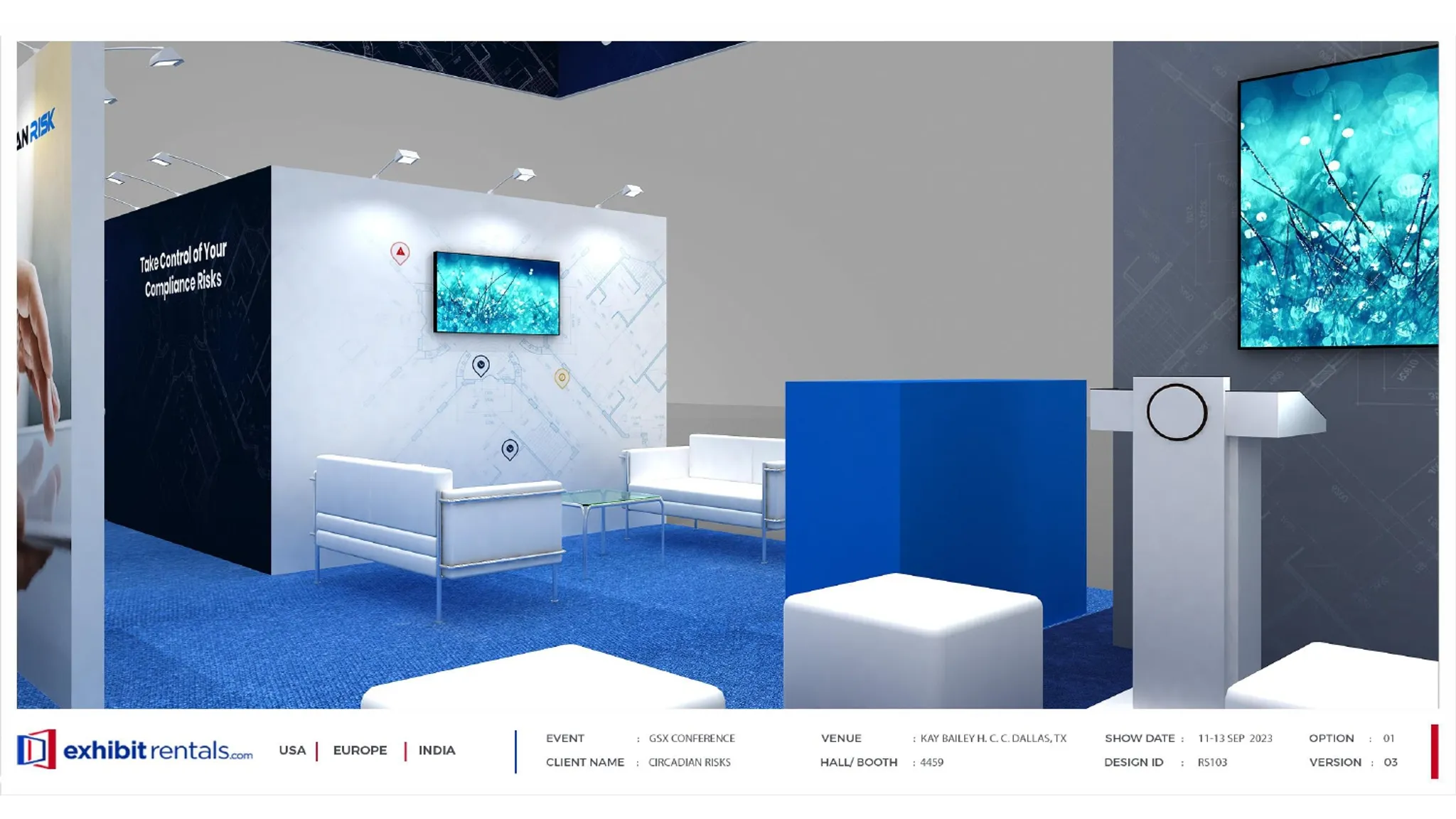 20x40 Île booth design by Exhibit-Rentals